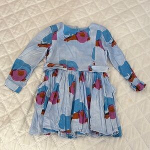 Morley Blue Dress with Colorful Print